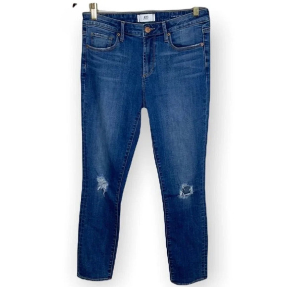 AOS Articles of Society Christina Skinny Jeans Blue Distressed Mid Rise Baddie 6 - Picture 2 of 10